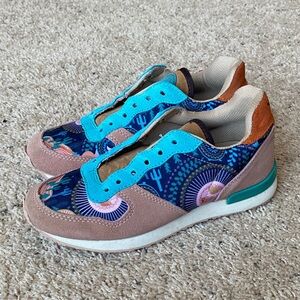 Inkkas Blue and Tan Sneakers